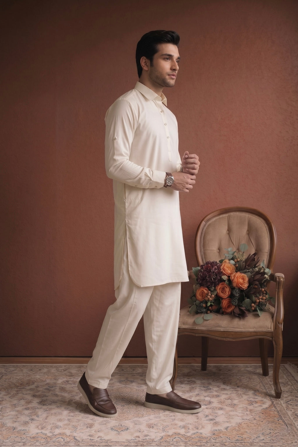SUKOON - Cream Shalwar Kameez