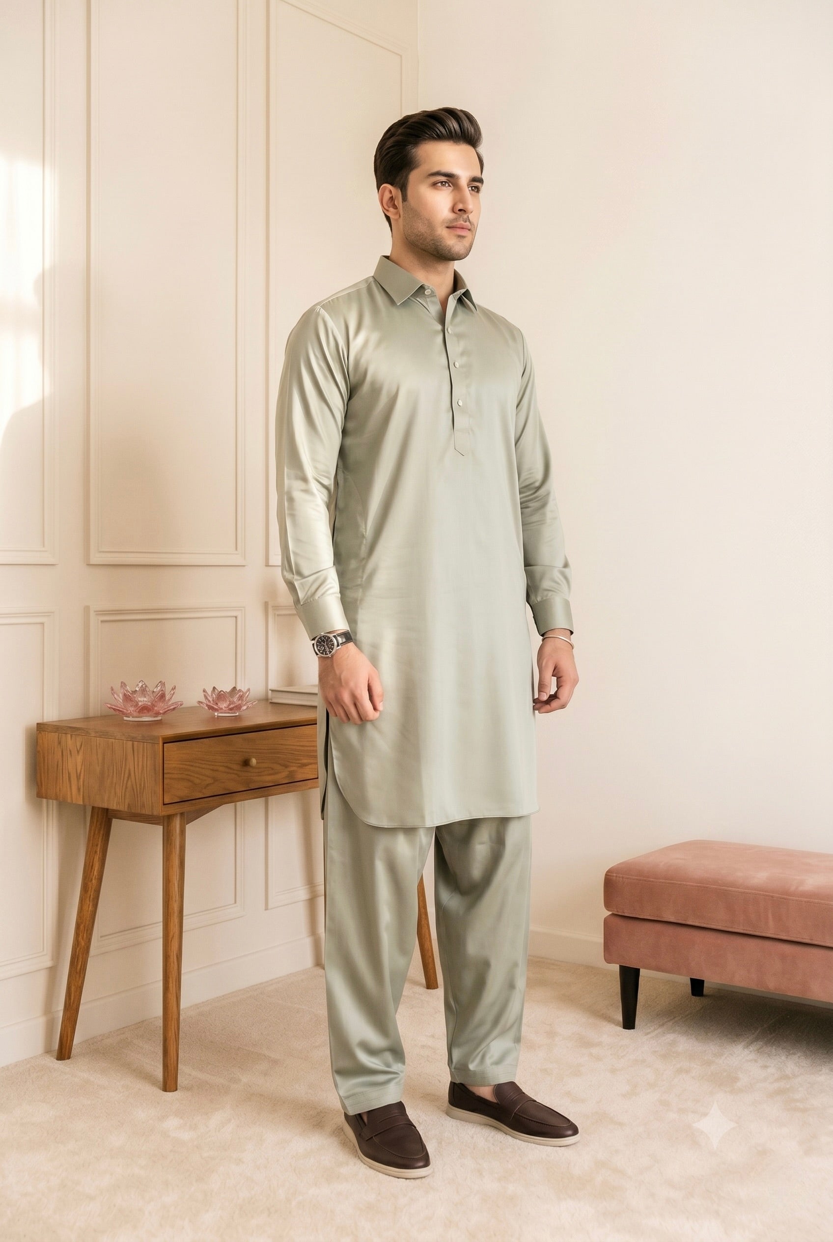 SABR – Olive Green Shalwar Kameez