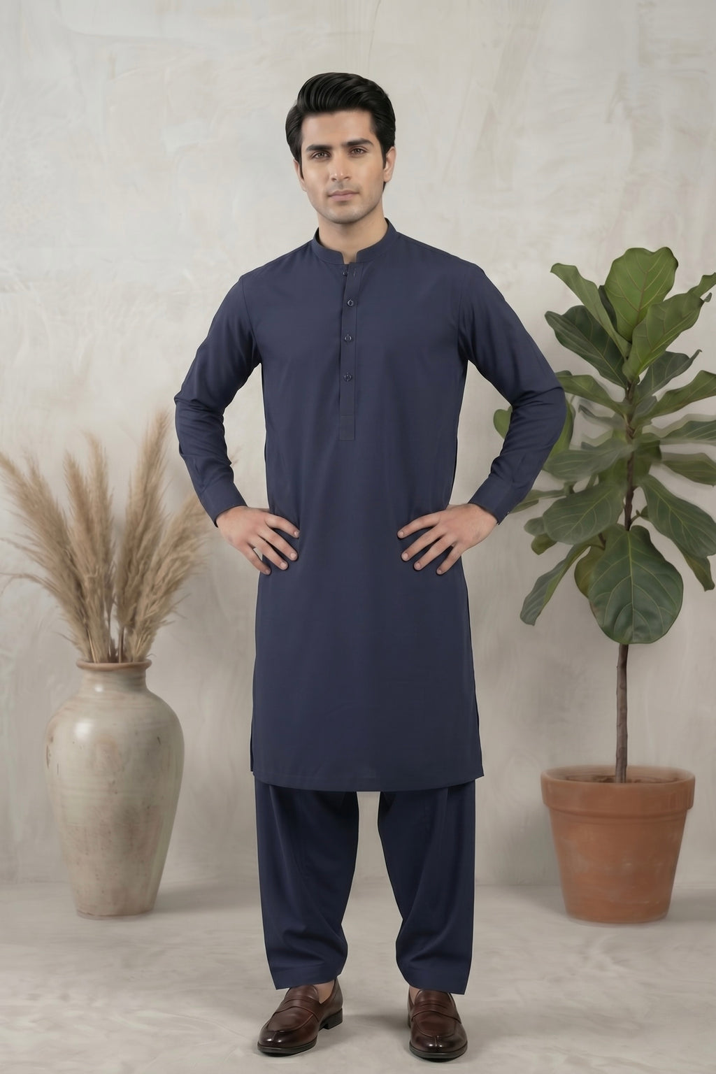 Navy Blue Shalwar Kameez