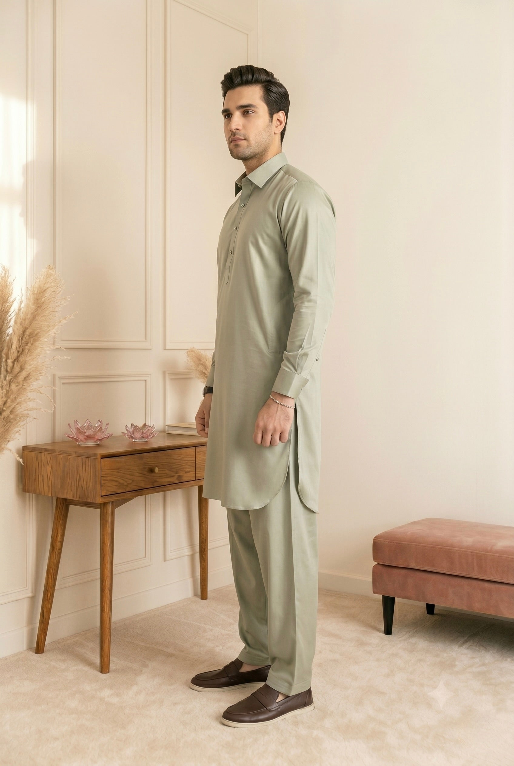 SABR – Olive Green Shalwar Kameez