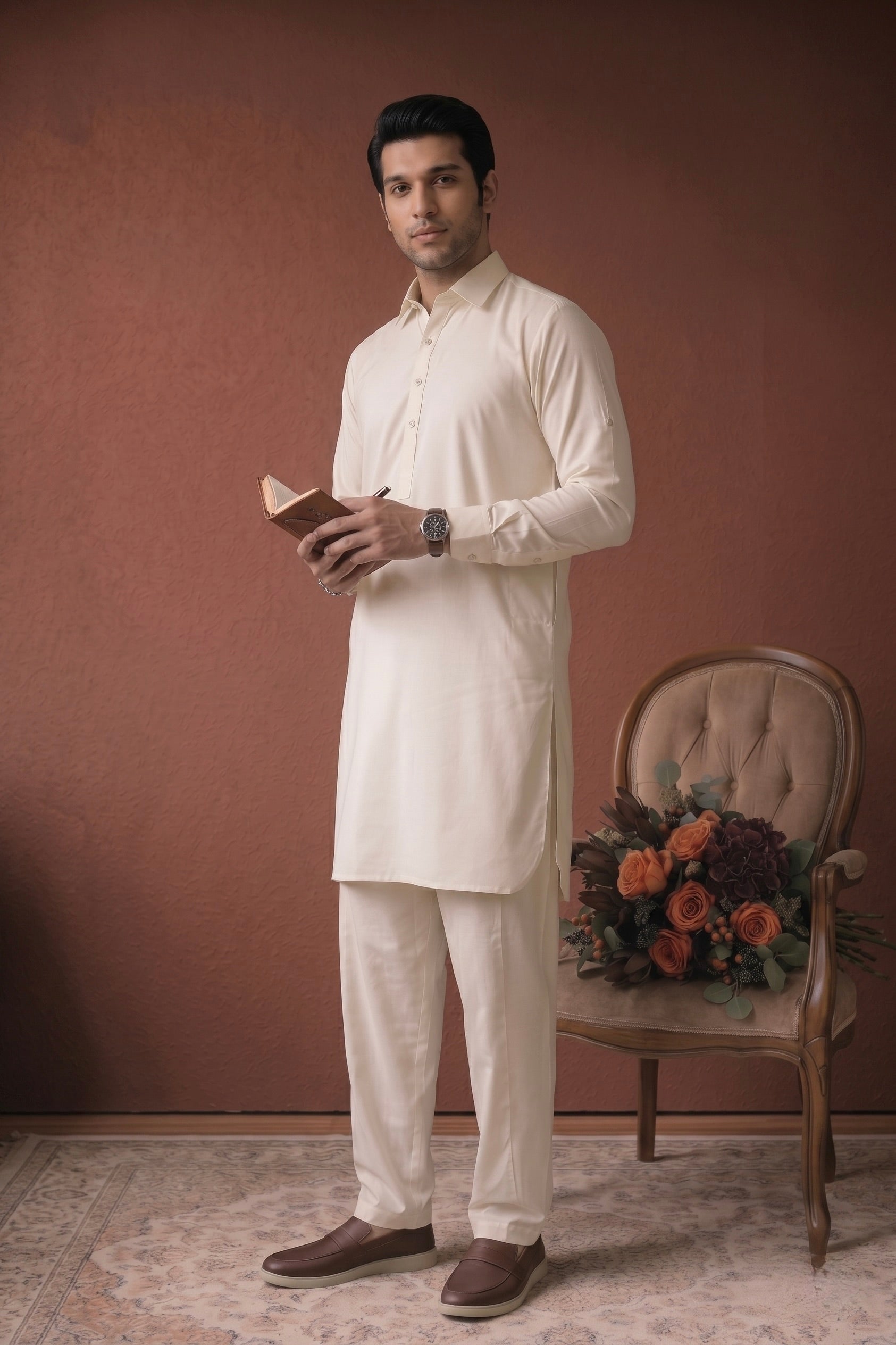 SUKOON - Cream Shalwar Kameez