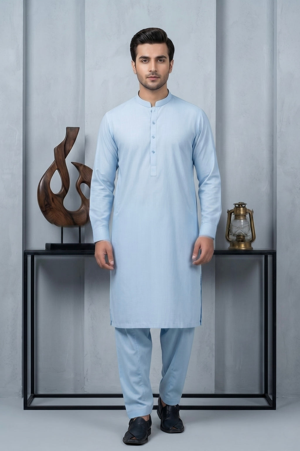 Sky Blue Shalwar Kameez