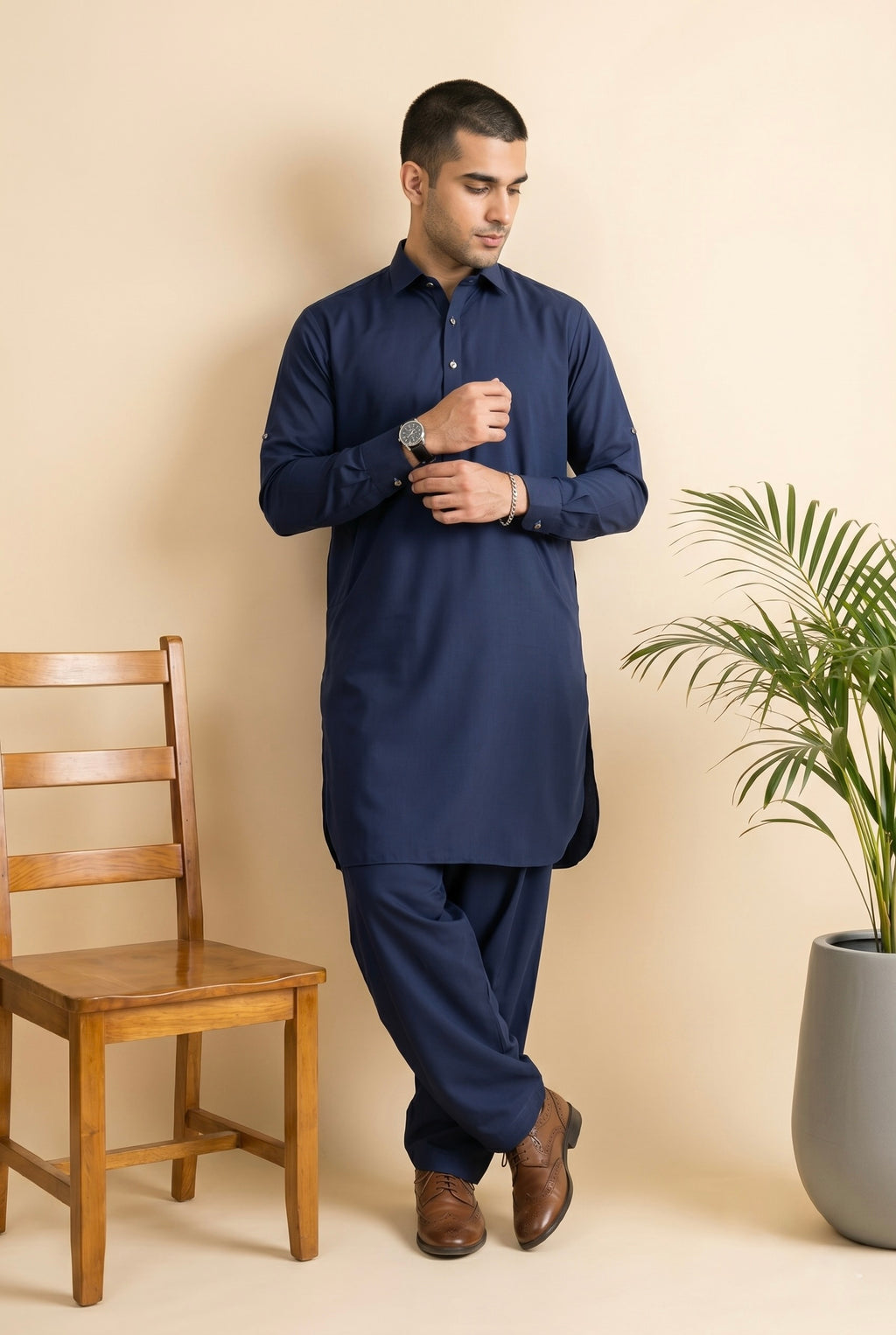 RAAH – Navy Blue Shalwar Kameez
