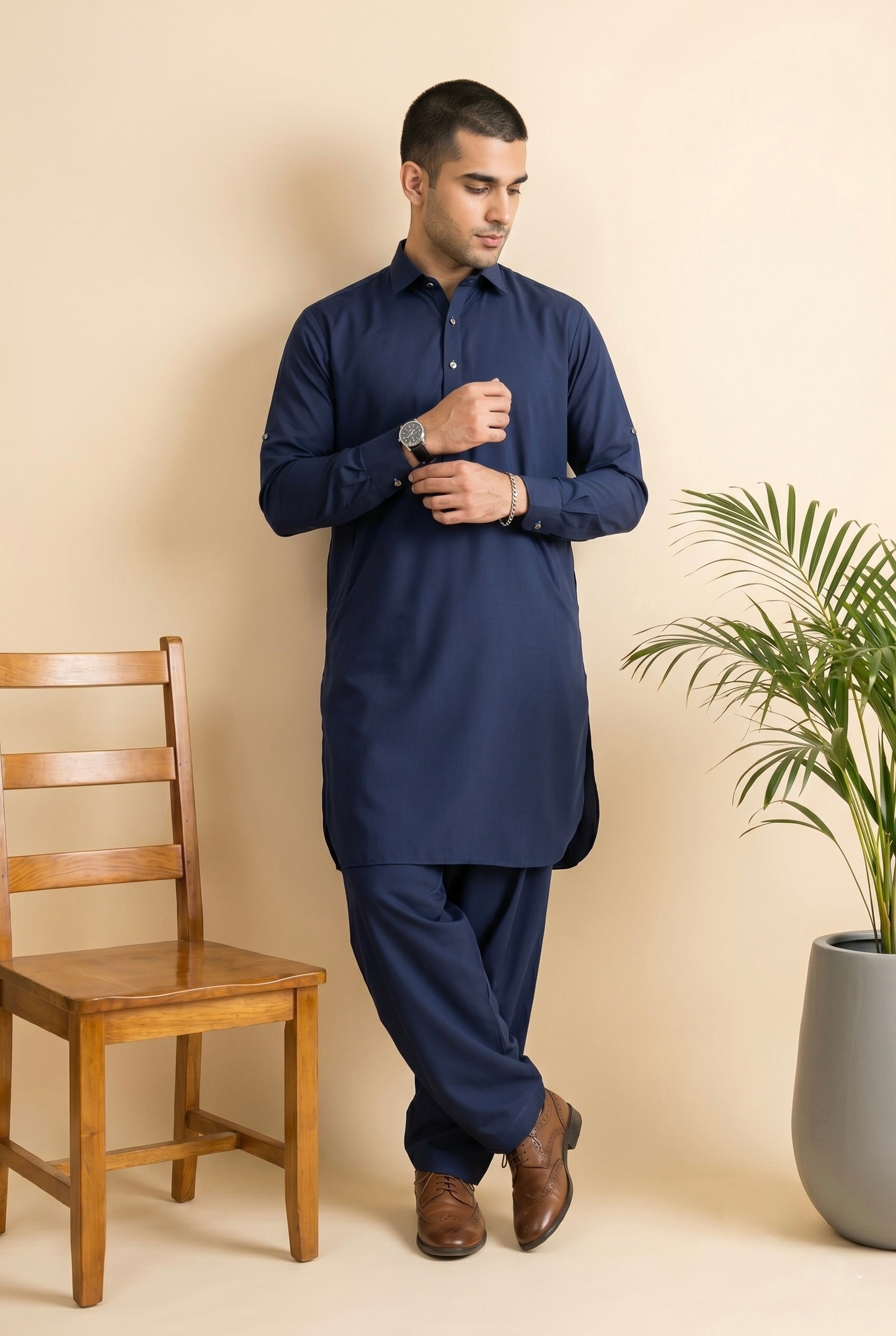 RAAH – Navy Blue Shalwar Kameez