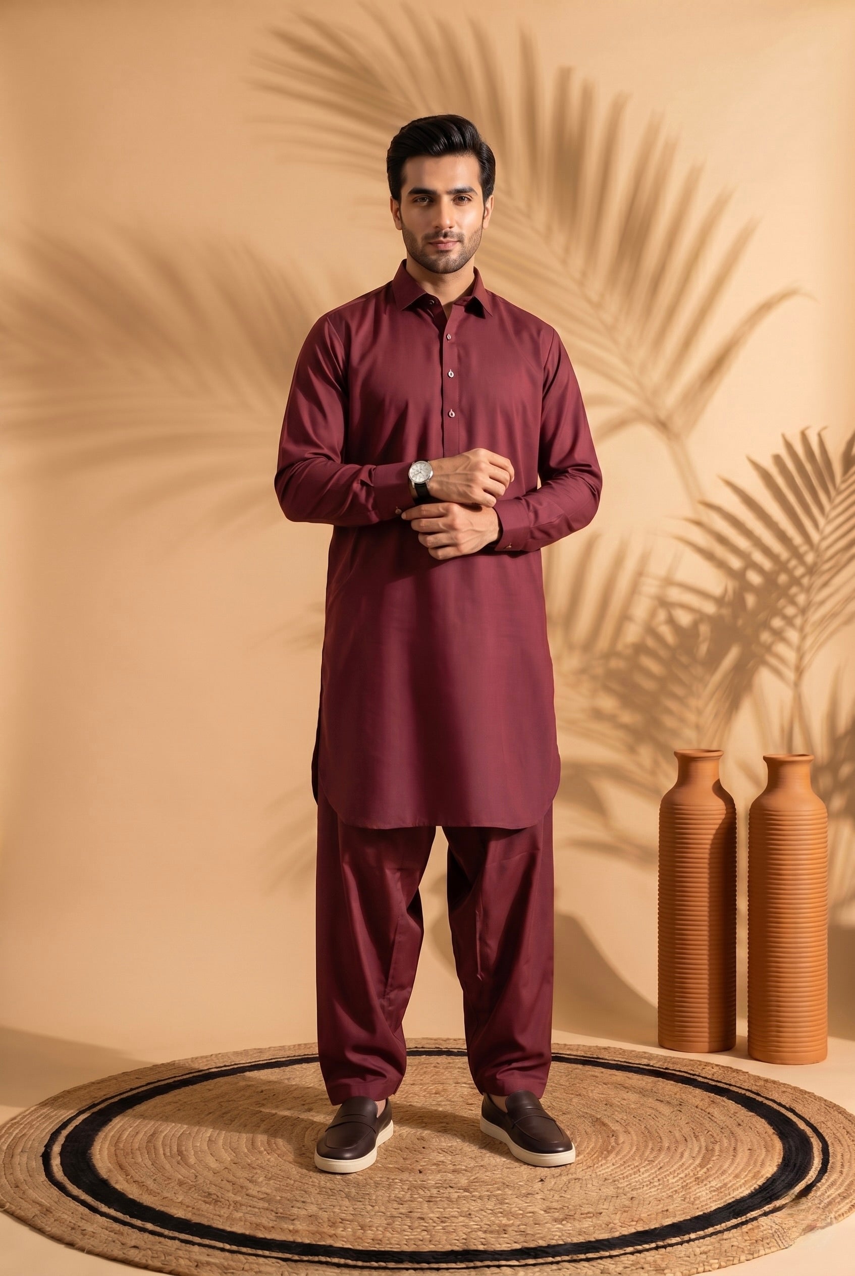ZARI – Mahroon Shalwar Kameez