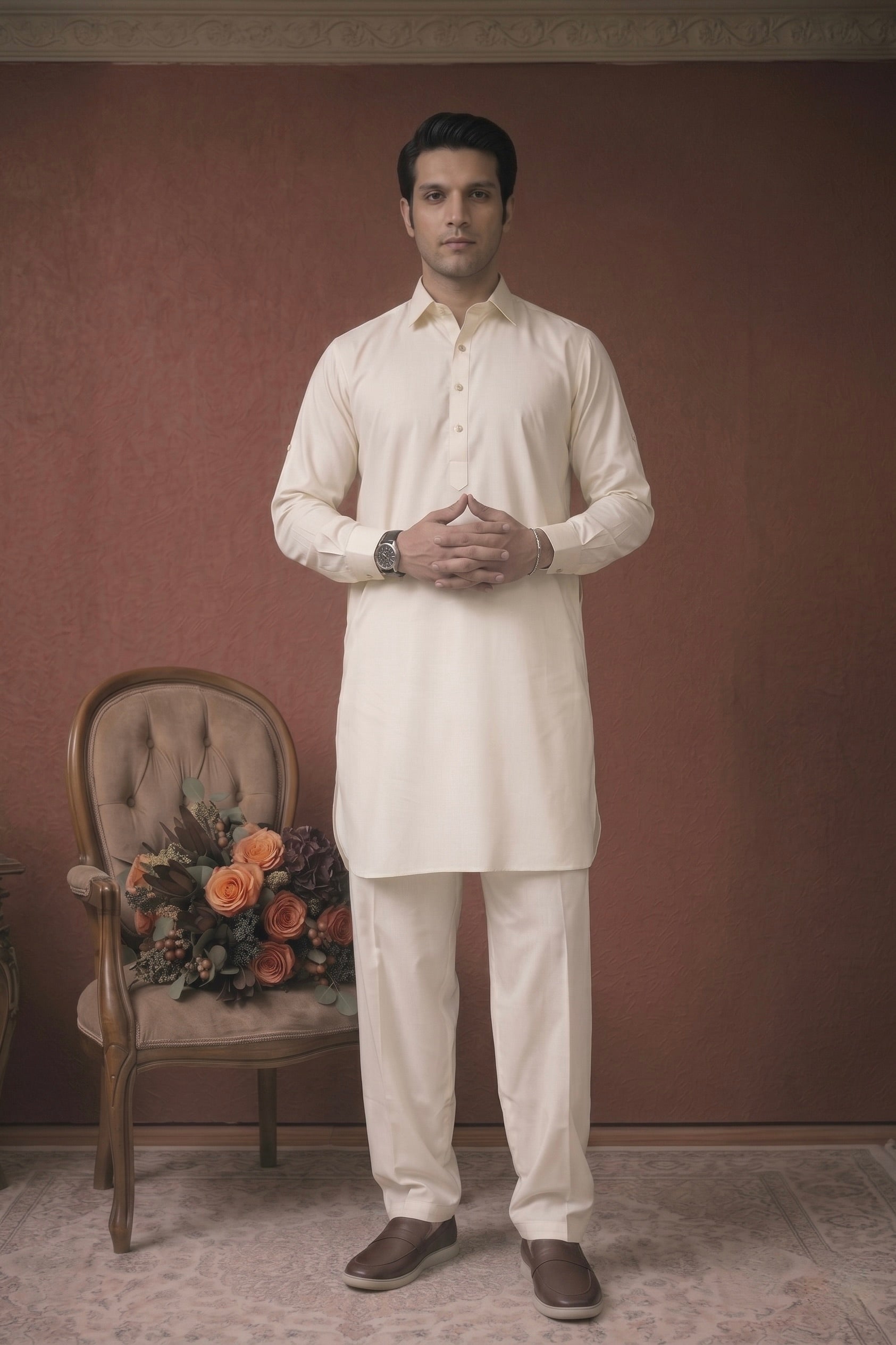 SUKOON - Cream Shalwar Kameez