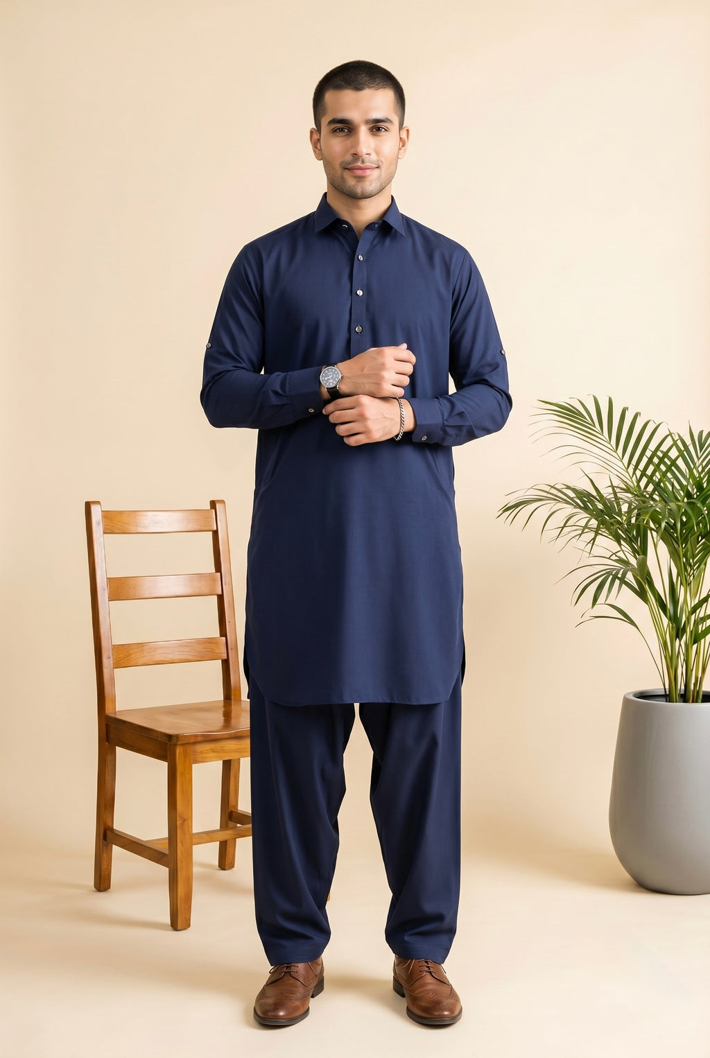RAAH – Navy Blue Shalwar Kameez