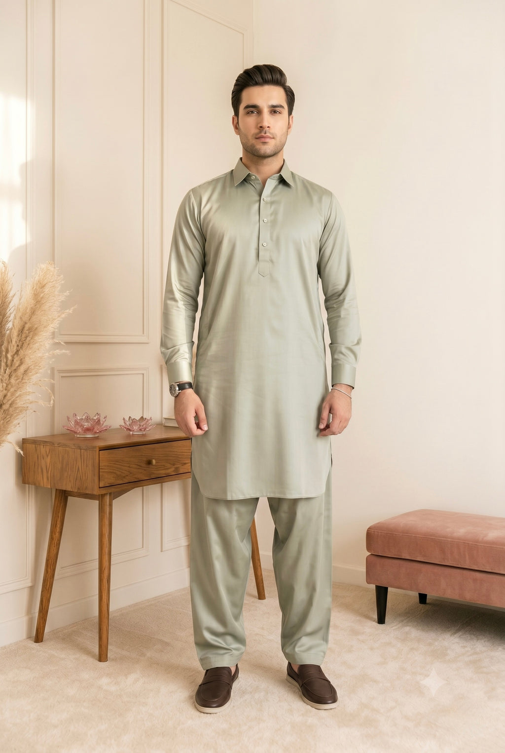 SABR – Olive Green Shalwar Kameez