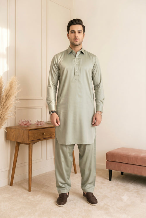 SABR – Olive Green Shalwar Kameez
