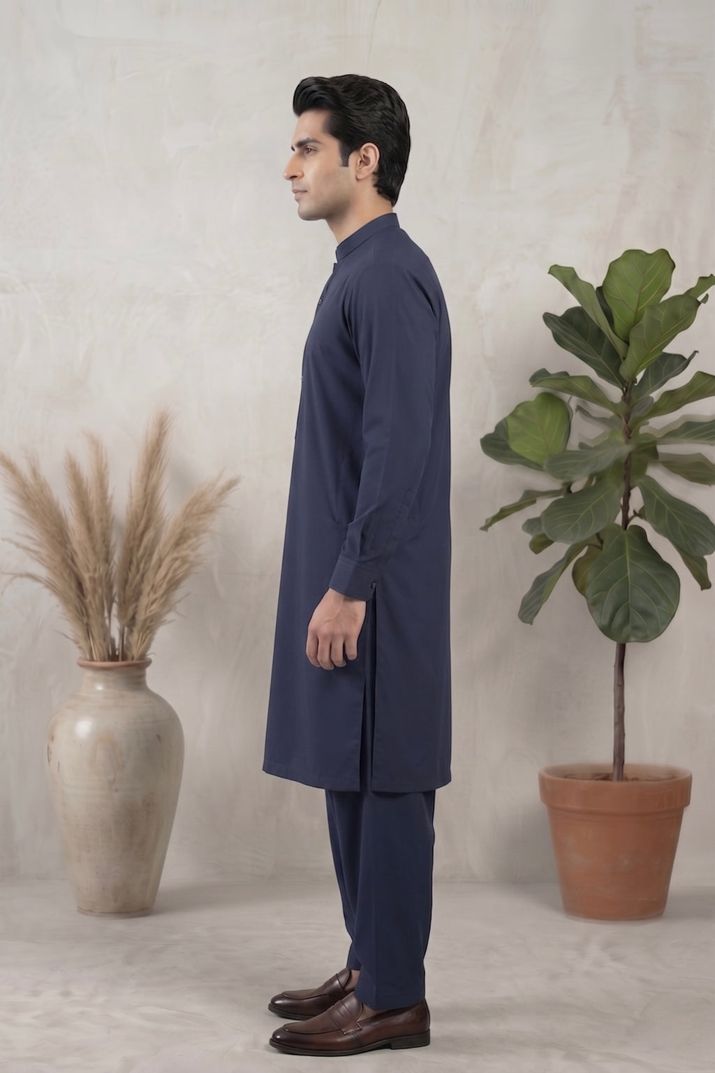 Navy Blue Shalwar Kameez