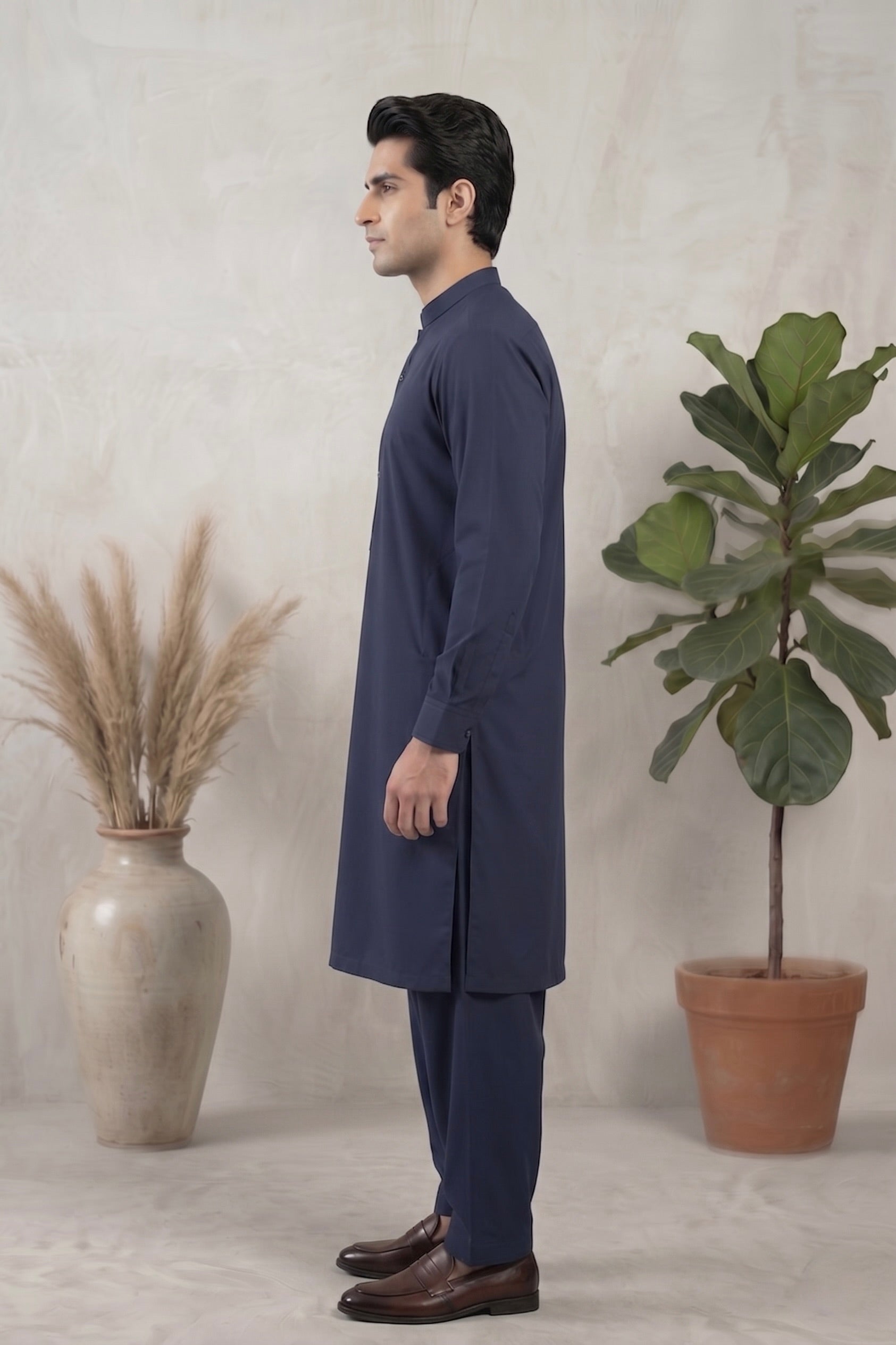 Navy Blue Shalwar Kameez
