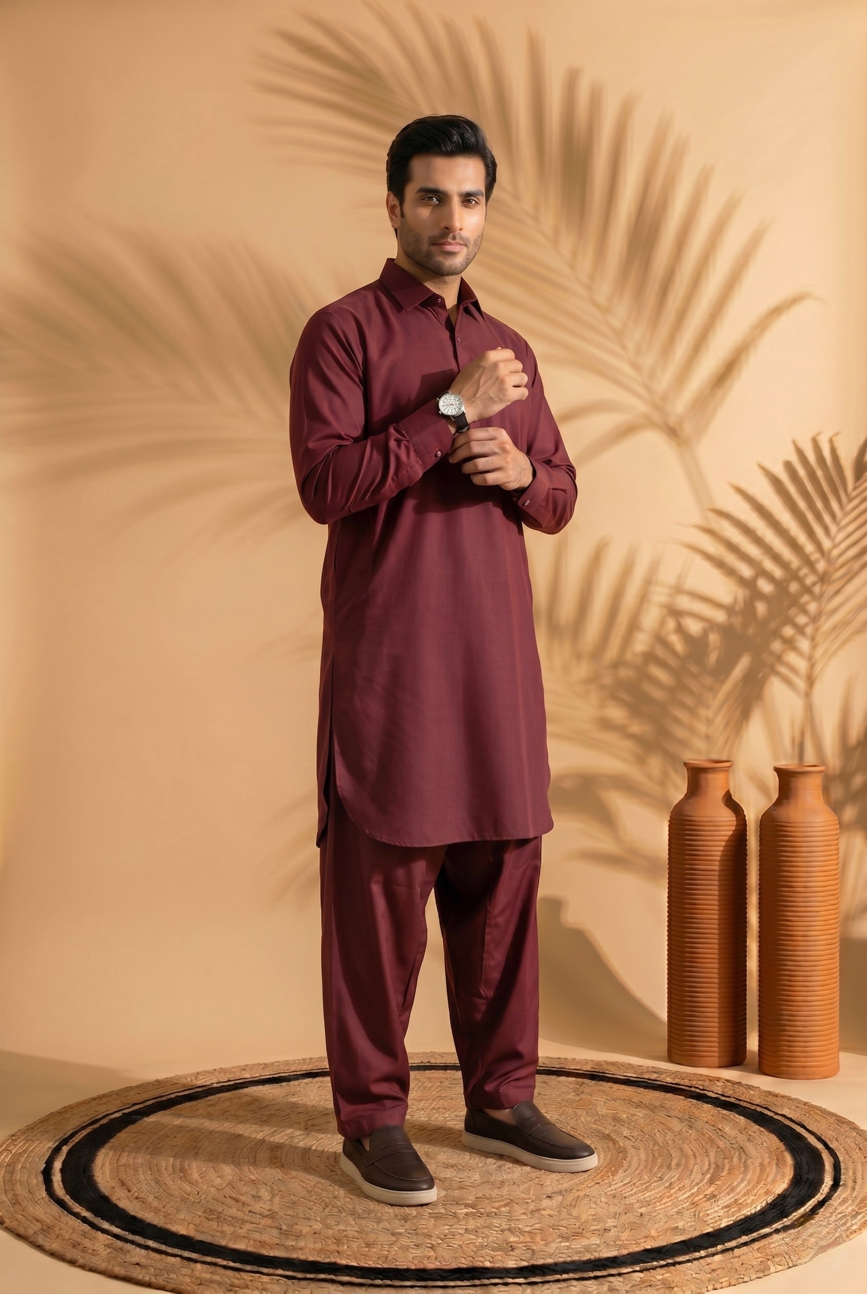 ZARI – Mahroon Shalwar Kameez