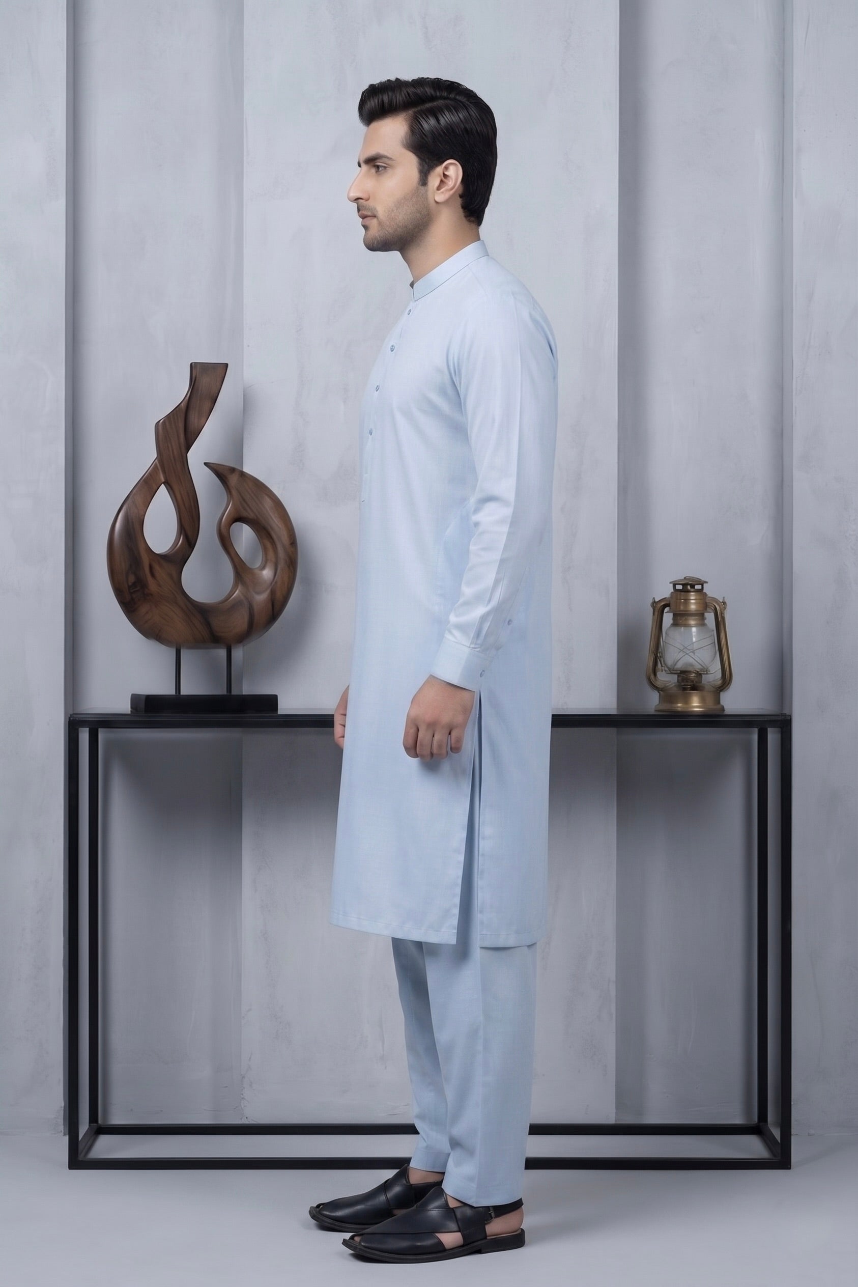 Sky Blue Shalwar Kameez