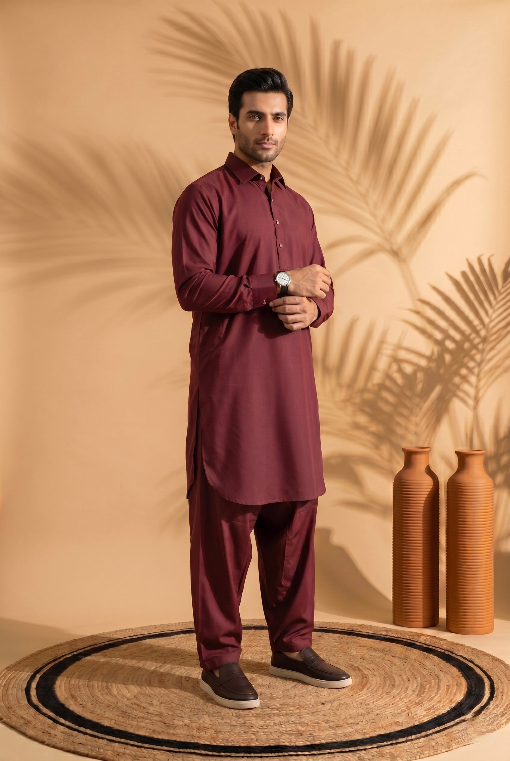 ZARI – Mahroon Shalwar Kameez